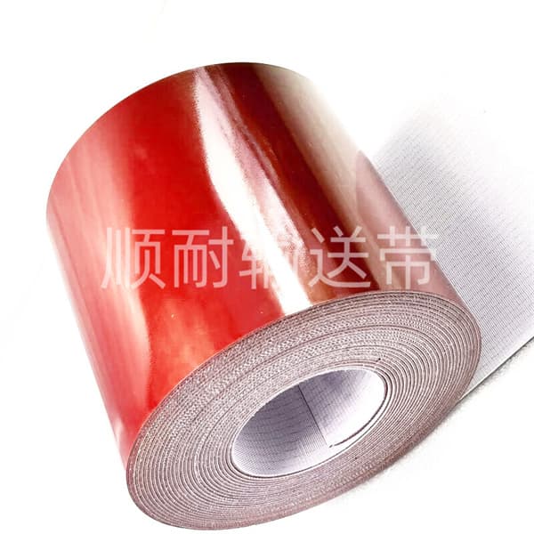 红色平面输送带|顺耐输送带汽车轮胎定制款