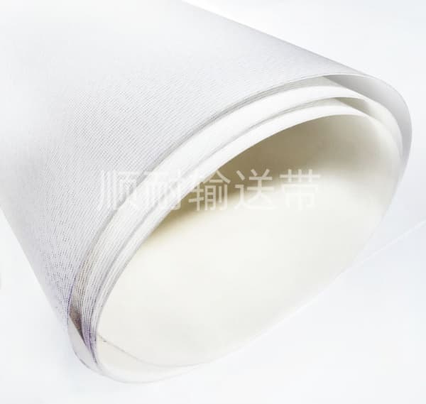 PU半透光防粘透气食品级输送带|顺耐输送带食品行业定制款