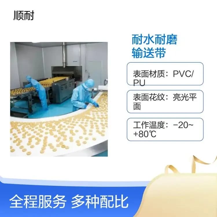 耐水耐磨输送带工厂实拍 · 防水耐磨双属性，湿料环境耐用 · 顺耐输送带定制 400-800-2979