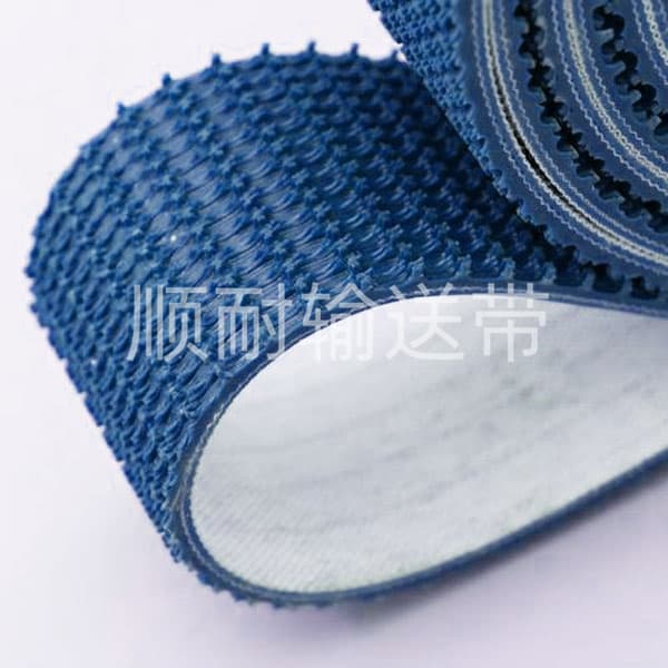 蓝绿色草纹输送带|顺耐输送带机械行业定制款