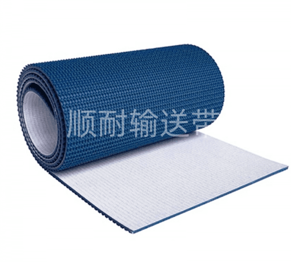 蓝绿色草纹输送带|顺耐输送带物流行业定制款