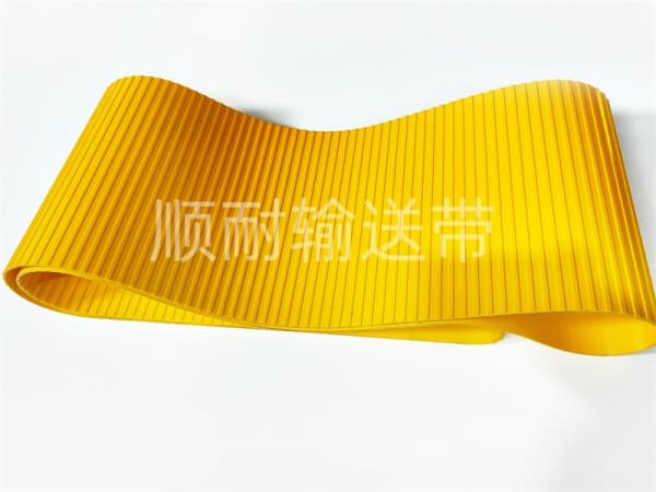 黄色横条纹输送带|顺耐输送带其他行业定制款