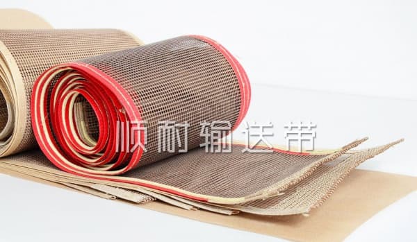 特氟龙耐高温输送带|顺耐输送带机械行业定制款